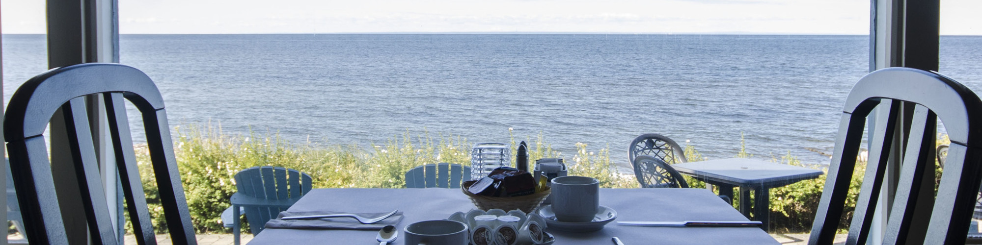 Le Côté Mer restaurant, Riôtel Bonaventure, sea view