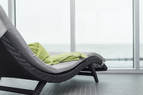 Chaise de détente, vue sur la mer