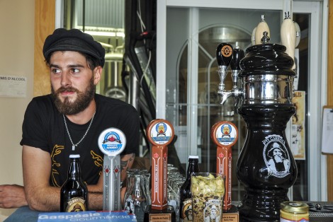 Young man at a bar