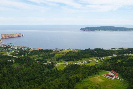 Vue aérienne, paysage, rocher Percé